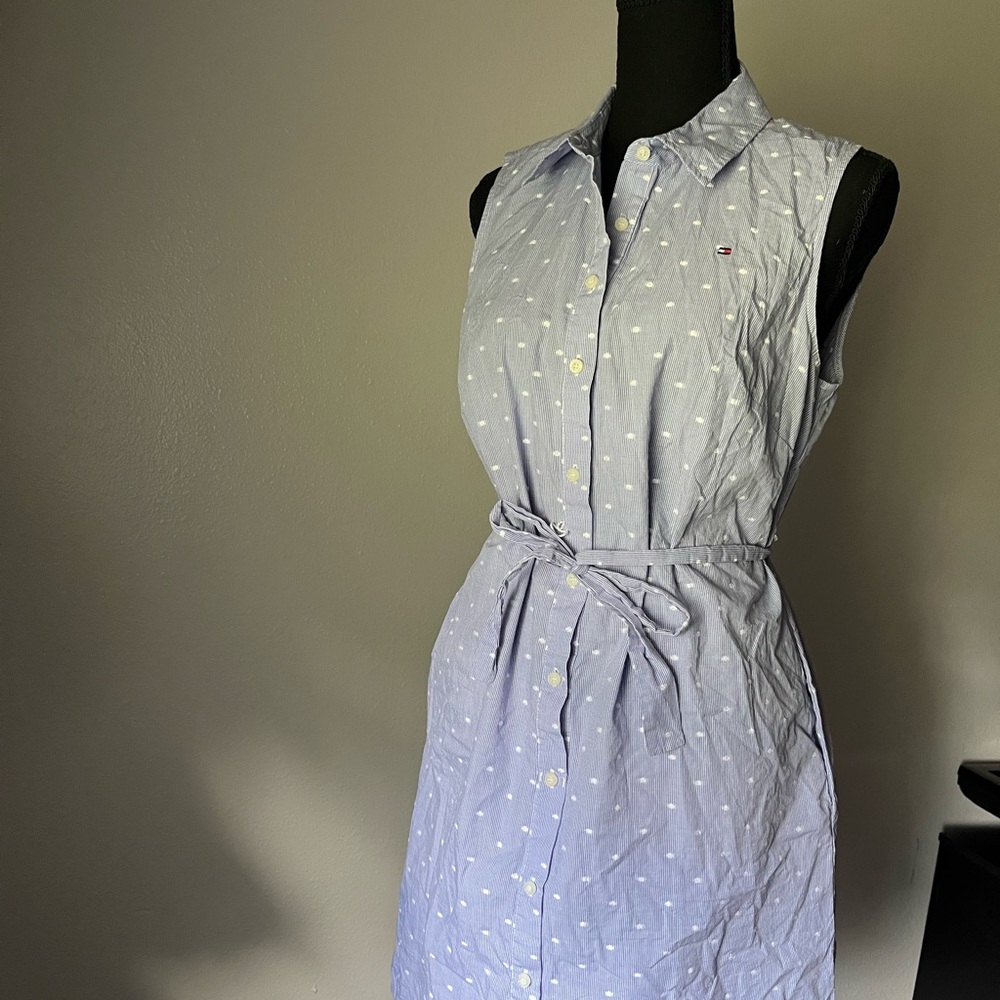Tommy Hilfiger Blue and White polka dot dress